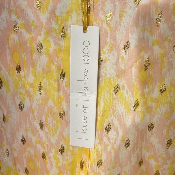 House of Harlow NWT Maxi Printed Dress Button Down Medium - Picture 9 of 15